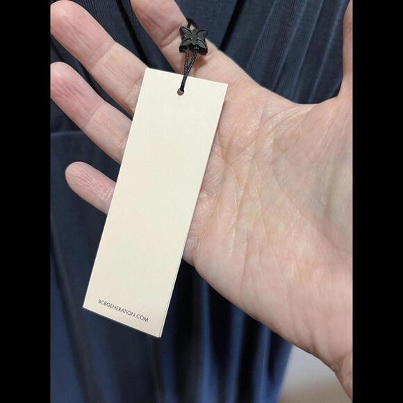 BCBG Generation Womens Navy Dress Faux Wrap ‎ Small  NWT - Picture 3 of 5